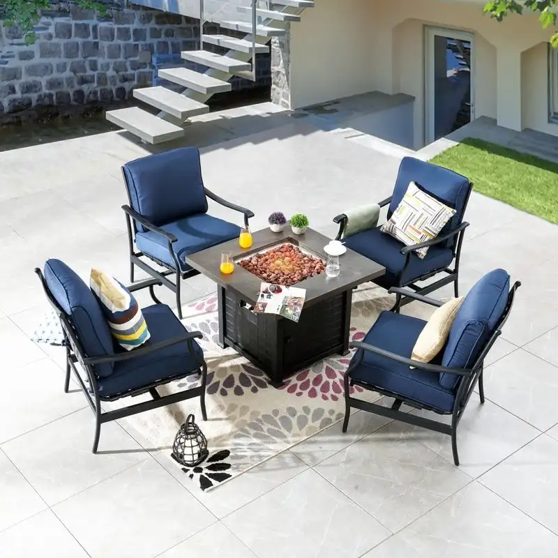 Patio Festival 5-Piece Outdoor Fire Pit Conversation Set