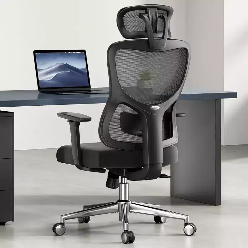 Okak Ergonomic Office Chair, Mesh Desk Chair with Headrest, Adjustable Lumbar Support and Armrests, High Back Gaming Chair for Office, Home