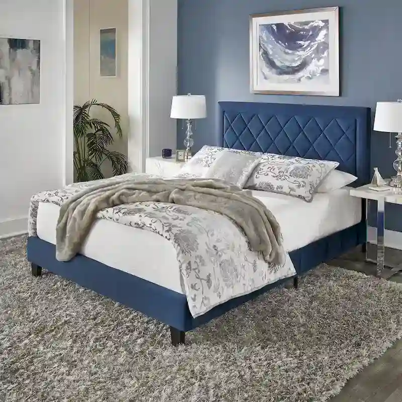 Dartington Velvet Fabric Platform Bed by iNSPIRE Q Modern