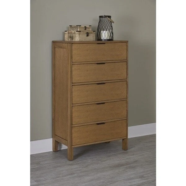 Progressive Brown Finish Rubberwood Strategy Chest